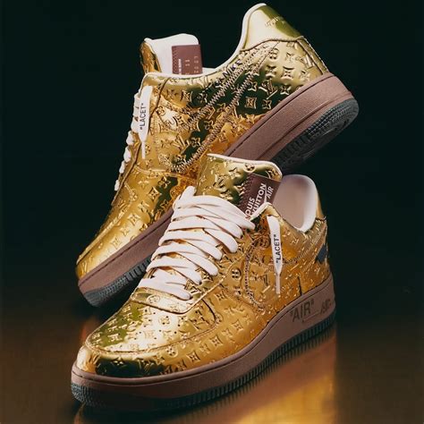 gold air force 1 louis vuitton|air force 1 exhibition 2022.